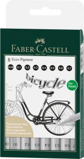 Sada 8ks Ecco pigment popisovačov Faber-Castell