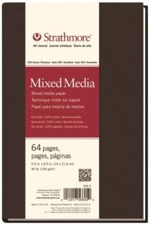 Skicár 14x21,6cm Strathmore MIX MEDIA v pevnej väzbe, 190g/m2, 64listov