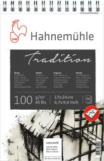Skicár 24x34cm Tradition Hahnemuhle, krúžková väzba, 100g/m2, 50listov
