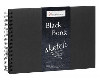 Skicár A4 Black Book Sketch Hahnemuhle, krúžková pevná väzba, 250g/m2, 30listov