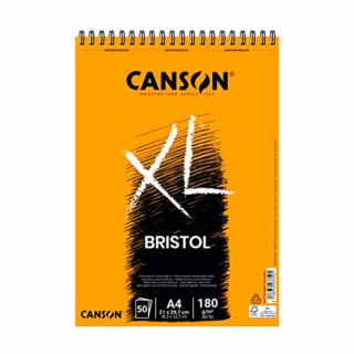 Skicár A4 XL BRISTOL CANSON, špirálová väzba, 180g/m2, 50 listov