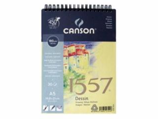 Skicár A5 CANSON 1557®, krúžková väzba, 180g/m2, 30 listov