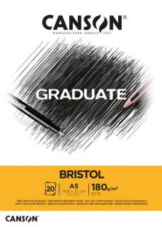 Skicár A5 CANSON Bristol Graduate, 180g/m2, 20 listov