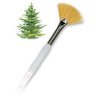 Vejárové štetce SOFT GRIP (FAN), syntetické zlaté štetiny, krátka rukoväť