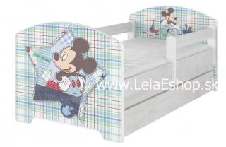 Detská posteľ Disney + šuflík MICKEY MOUSE (+ matrac ZADARMO)