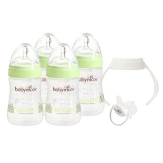 Dojčenské fľaše Bioteet 230ml 4ks zelené Babymoov (+ detský cumlík + 2 ks cumlíky na fľaše ZDARMA)