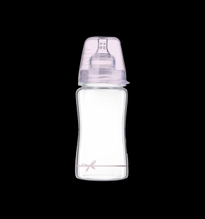 Sklenená fľaša Lovi Diamond Glass 250ml Baby Shower pre dievčatko