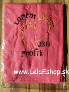 Tehotenské tričko ružové KOPEM (s dlhým rukávom)