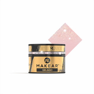 Gél MAKEAR Gel&Go 15ml Ice Pink Glitter GG21