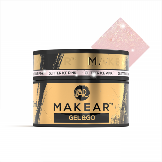 Gél MAKEAR Gel&Go 50ml Glitter Ice Pink GG21