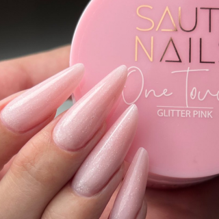 SAUTE NAILS ONE TOUCH GLITTER PINK 50G