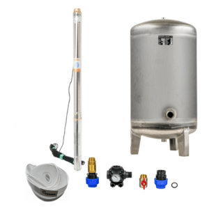 Domáca vodáreň s ponorným čerpadlom 3" STM 24 / 140l nerez - RTS