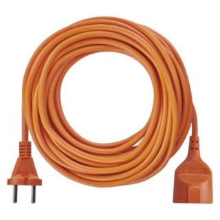 Double-core floating lead 20 m / 1 socket / orange / PVC / 230 V / 1 mm2