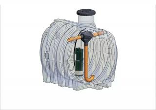 ELCU-10000l KOMPLET DIVERTRON plastic container for rainwater harvesting - action  IVAR.RAIN BASIC CU-10000 KOMPLET