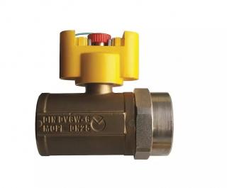 Gas ball valve G24 - with integrated pressure plug - 5/4  x1 ; corner in axis  IVAR.G24-MRR