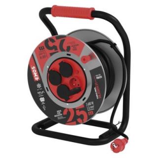 Guma-neoprén predlž. kábel, bubon kovový – 4z, 25m, 1,5mm2