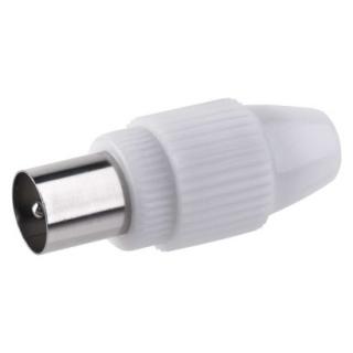 IEC plug connector screw straight