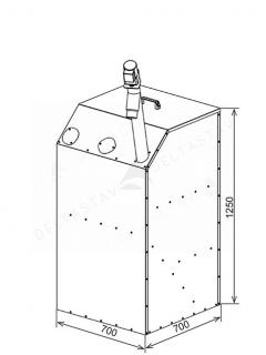 Kompaktná nádrž na pelety AZPU Typ: Kompaktná nádrž na pelety AZPU 400 L