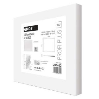 LED panel backlit 60×60, štvorcový vstavaný biely, 34W neutrálna b.