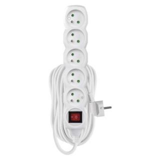 Predlžovací kábel s vypínačom – 5 zásuviek, 10m, 3× 1,5mm2