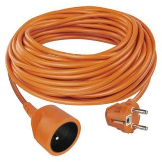 Predlžovací kábel – spojka, 30m, 3× 1,5mm, oranžový