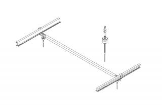 Roof fixing module for vertical frame collectors IVAR.SOLAR - inclined plate; for 2 collectors  IVAR.IVS SP