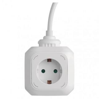 Rozbočovacia kocka s prívodom, 2× USB, 4 zás., 1,9m SCHUKO