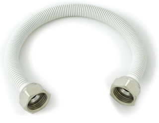 Stainless steel expandable plastic-coated drinking water hose PROFI MW with brass end caps (1/2  FF, 40-80 cm)