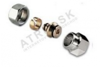 Zverné šróbenie so vsuvkou - vnútorný závit, 1/2" F x 16 x 2, ALU  IVAR.RR 4613 N SET