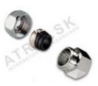 Zverné šróbenie so vsuvkou - vnútorný závit, 3/4" F x 15 x 1, CU  IVAR.RR 4613 N SET