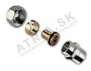 Zverné šróbenie so vsuvkou - vonkajší závit, 1/2" M x 20 x 2, PEX  IVAR.RR 4608 N SET