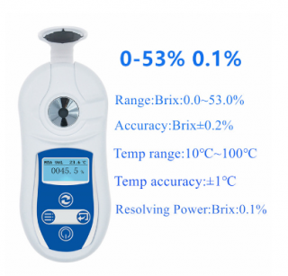 Digitálny refraktometer 0-53% s LCD displejom Brix