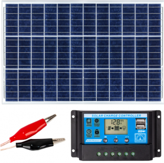 Solárny panel 70W 12V regulátor
