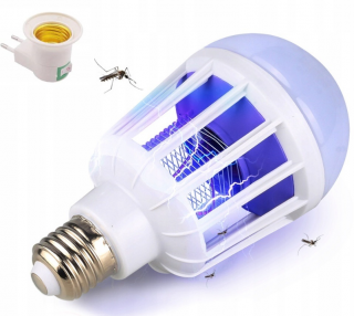 Žiarovka s UV žiarením na komáre, muchy a iný hmyz + adaptér E27