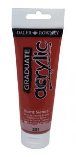 Akrylová farba D&R Graduate - Burnt Sienna 201 - 120 ml