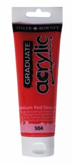 Akrylová farba D&R Graduate - Cadmium Red Deep Hue 504 - 120 ml