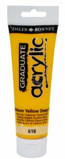 Akrylová farba D&R Graduate - Cadmium Yellow Deep Hue 618 - 120 ml