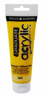 Akrylová farba D&R Graduate - Cadmium Yellow Hue 605 - 120 ml