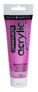 Akrylová farba D&R Graduate - Metallic Pink 722 - 120 ml