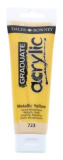Akrylová farba D&R Graduate - Metallic Yellow 723 - 120 ml