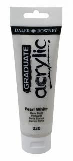 Akrylová farba D&R Graduate - Pearl White 020 - 120 ml