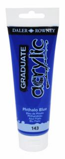 Akrylová farba D&R Graduate - Phthalo Blue 143 - 120 ml