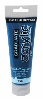 Akrylová farba D&R Graduate - Phthalo Turquoise 154 - 120 ml