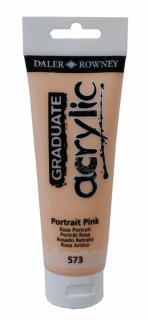 Akrylová farba D&R Graduate - Portait Pink 573 - 120 ml