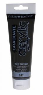 Akrylová farba D&R Graduate - Raw Umber 247 - 120 ml