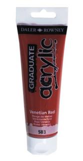 Akrylová farba D&R Graduate - Venetian Red 583 - 120 ml