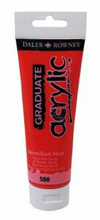 Akrylová farba D&R Graduate - Vermilion Hue 588 - 120 ml