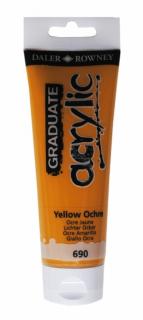 Akrylová farba D&R Graduate - Yellow Ochre 690 - 120 ml