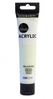 Akrylová farba D&R Simply - Glow in the Dark 598 - 75 ml