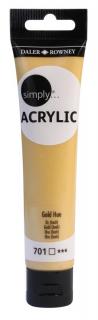 Akrylová farba D&R Simply - Gold Hue 701 - 75 ml